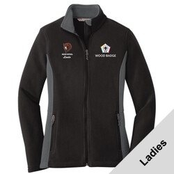 L216 - EMB - Ladies Colorblock Fleece Jacket